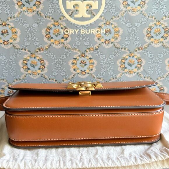 AUTH BRAND NEW Tory Burch Small Eleanor Rectangular Bag in Malt Whiskey $598 - Picture 9 of 17
